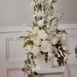 All White Pedestal Arrangement